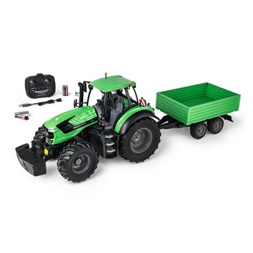 Zeige Details für Ferngesteuerter DEUTZ-FAHR-Traktor mit Anhänger Bild von Ferngesteuerter DEUTZ-FAHR-Traktor mit Anhänger